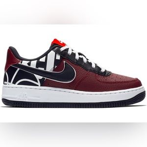 Nike Air Force 1 in a burgundy color